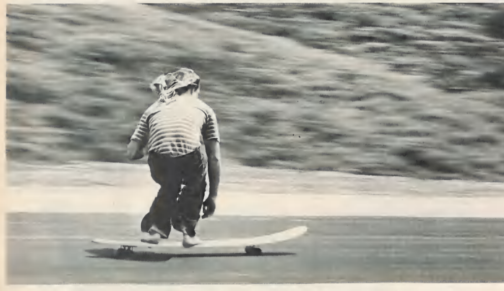 Fast hill bomb on a water ski turned longboard